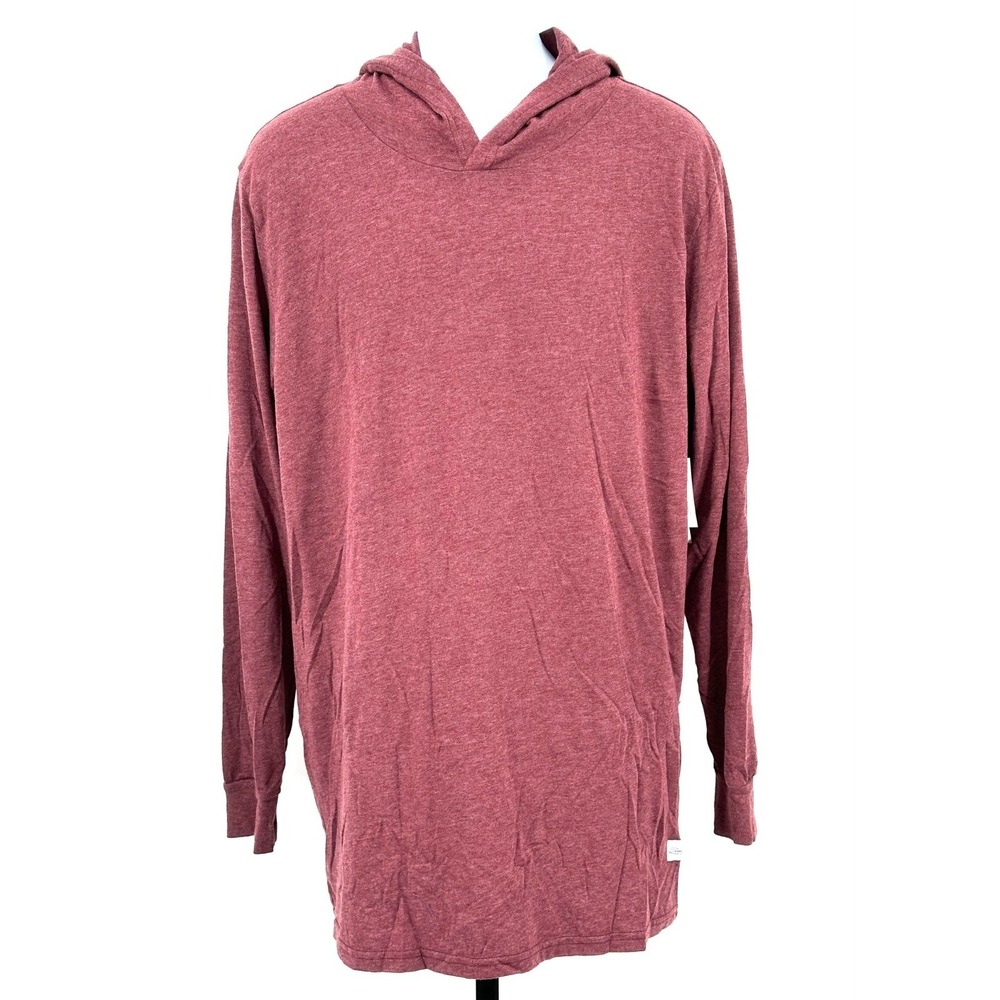 Kinetix Lightweight‎ Hoodie Wine Red Long Sleeve Jersey T-Shirt Men's XXL NWT